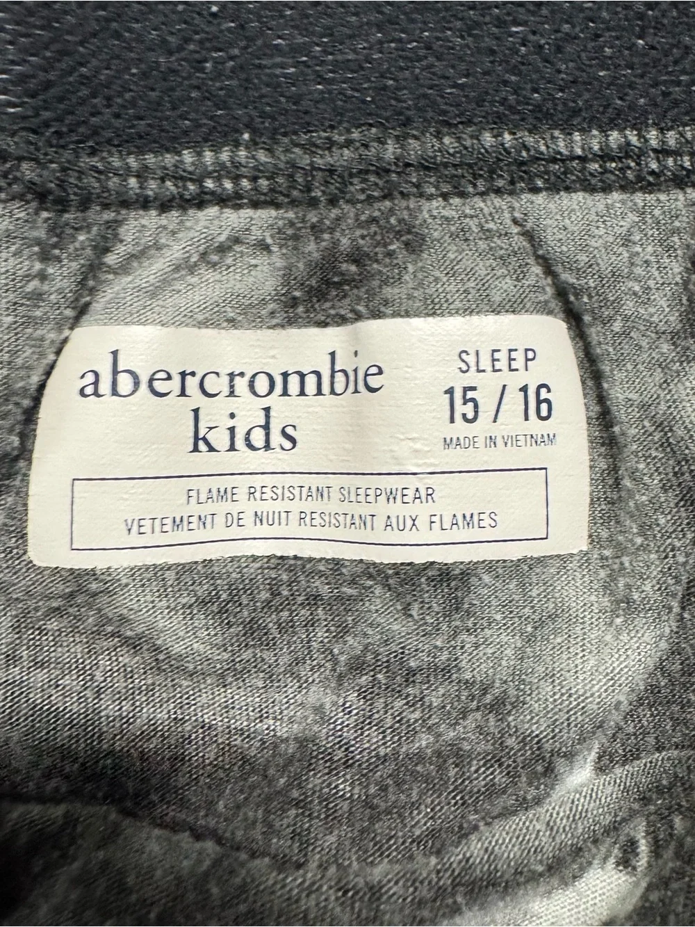 Abercrombie Kids Sleep Shorts Size 15/16 Black Tie Dye Moose Pajama